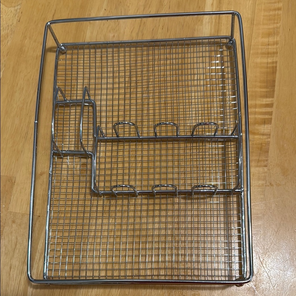 Silver Wire Mesh Silverware Organizer